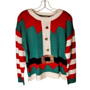 Christmas Sweater Elf with Bells Major Label New With Tags Size Medium